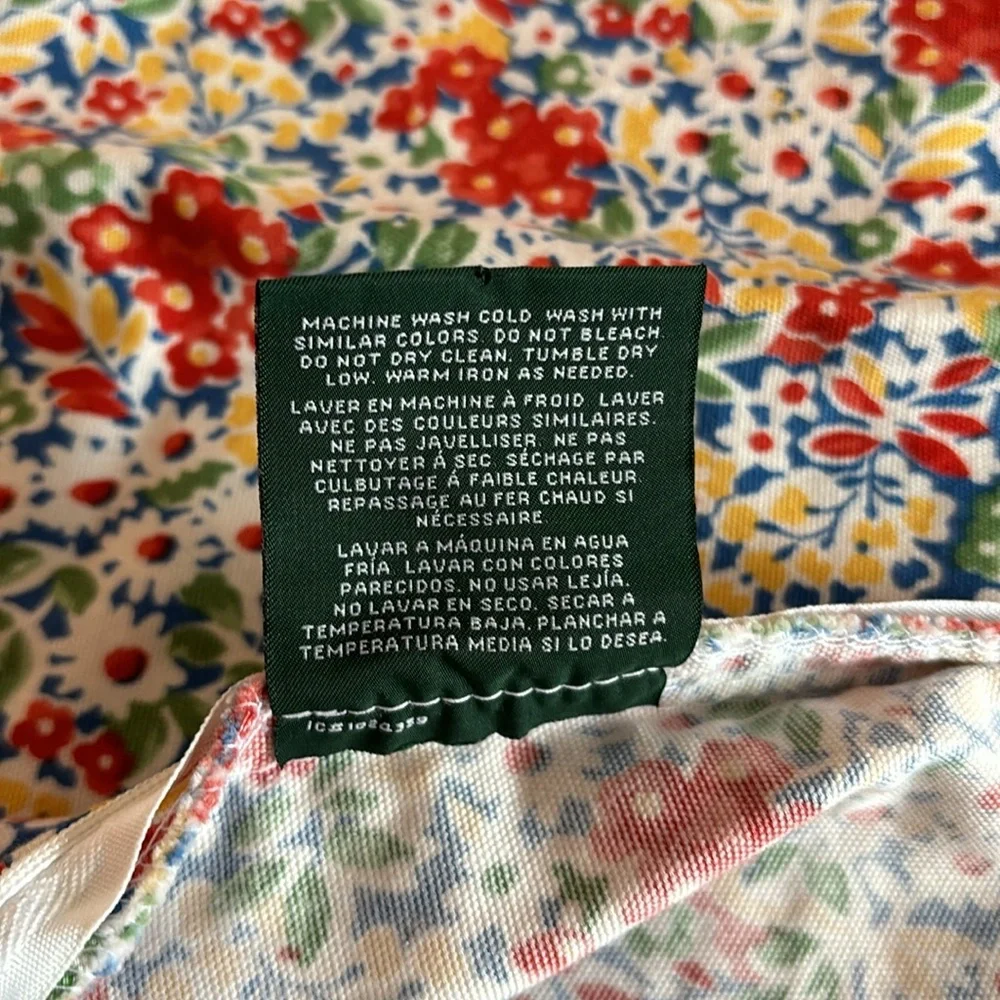 RALPH LAUREN Poppy Floral DECORATIVE PILLOW Sham Red Yellow Blue Green Floral
